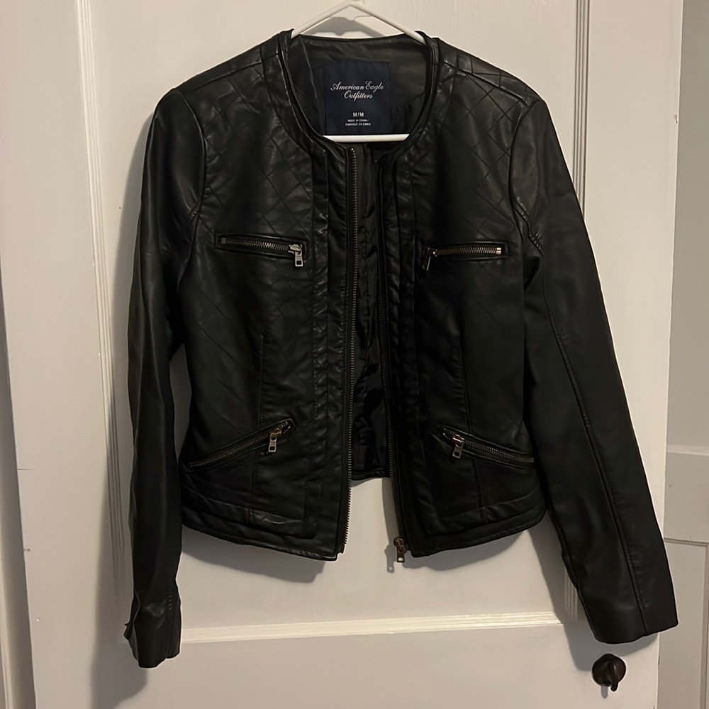American eagle pleather jacket